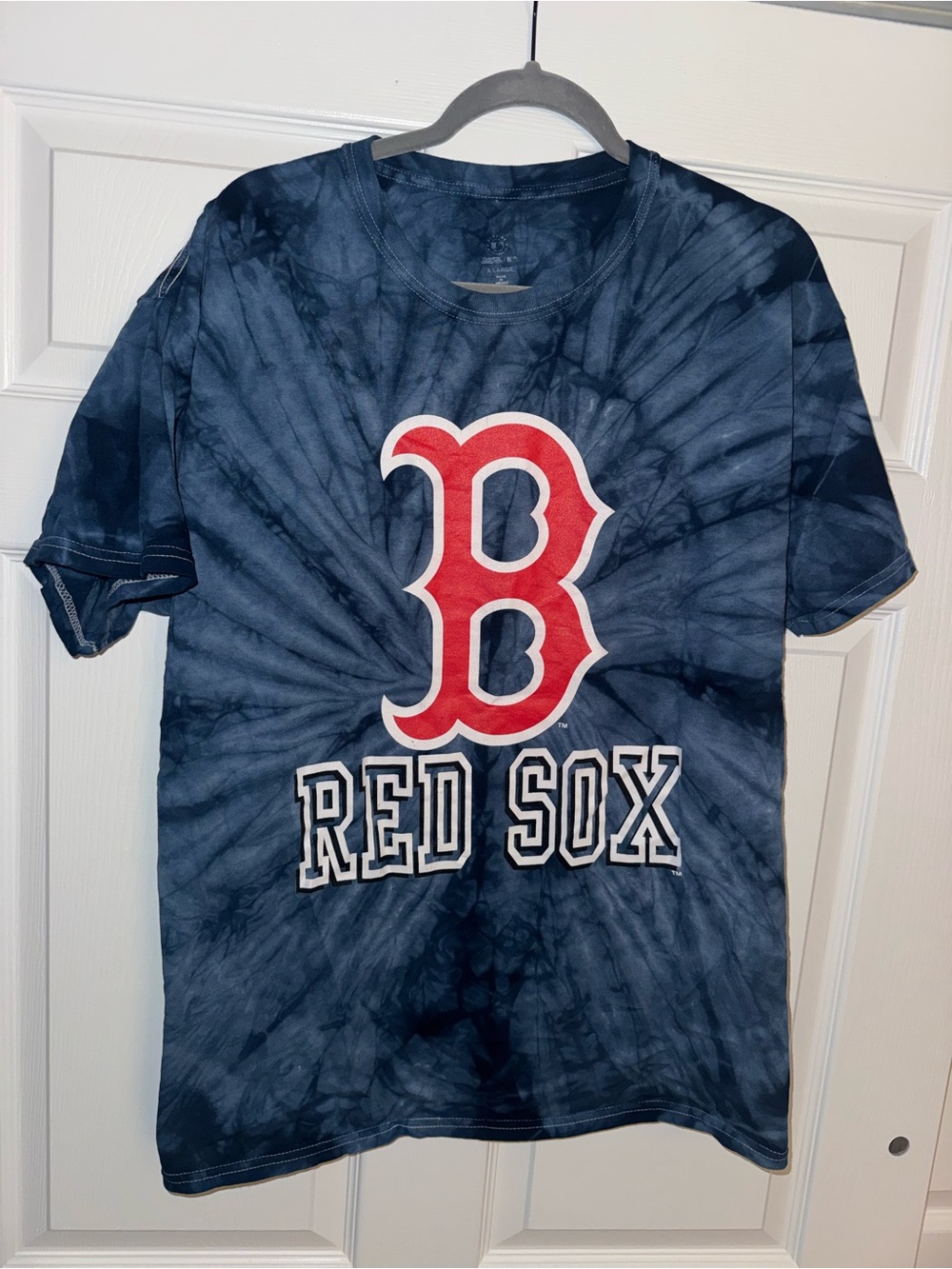 Red Sox Navy Tie-Dye Logo T-Shirt Unisex